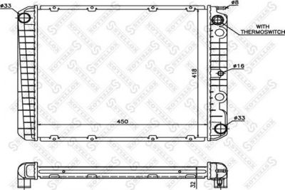 STELLOX 10-25253-SX радиатор системы охлаждения! Volvo 760/940 2.0-2.3T 85-00 (1025253SX)