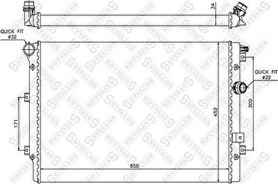 STELLOX 10-25412-SX радиатор системы охлаждения! VW Tiguan 1.4 FSi 08> (1025412SX)