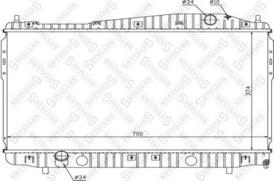 STELLOX 10-25681-SX_радиатор системы охлаждения! Chevrolet Epica 2.0/2.5 06> (1025681SX)