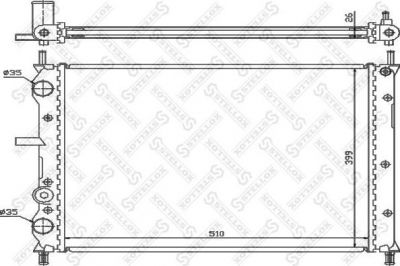 STELLOX 10-25738-SX_радиатор системы охлаждения! Fiat Brava/Bravo 1.9D 95-97 (1025738SX)