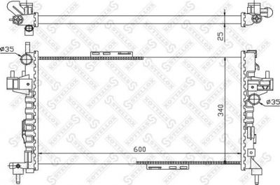 STELLOX 10-26053-SX_радиатор системы охлаждения! Opel Combo/Corsa/Tigra 1.3/1.7CDTi 03> (1026053SX)