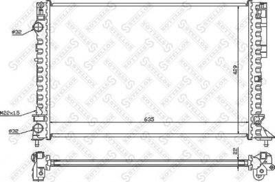 STELLOX 10-26188-SX_радиатор системы охлаждения! МКПП Ren (1026188SX)