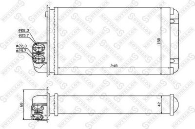 STELLOX 10-35042-SX радиатор печки! Peugeot 406 all 99> (1035042SX)