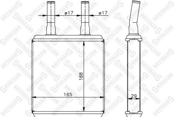 STELLOX 10-35072-SX_радиатор печки! Hyundai Elantra/Coupe/Accent 1.3/1.5 96-00 (1035072SX)