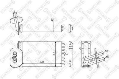 STELLOX 10-35198-SX_радиатор печки! KIA Cerato all 04> (1035198SX)