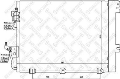 STELLOX 10-45003-SX =AVA OL5366=GR905592=VL817839 [1850096] !радиатор конд. Opel Astra 1.4i-1.8i 04> (1045003SX)