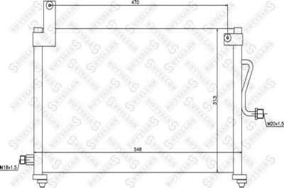 STELLOX 10-45026-SX =AVA DW5044=NS94751=OEDW-96569392 !радиатор конд. Daewoo Matiz 0.8/1.0 02> (1045026SX)