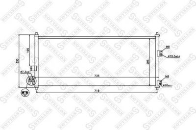 STELLOX 10-45032-SX_=AVA DN5201=VL817819=NS94589 [92110BM400] !радиатор конд. (1045032SX)