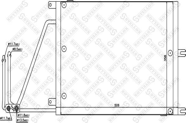 STELLOX 10-45143-SX =NS94623=OL5265=VL817670 [1850061] !радиатор конд. Opel V (1045143SX)