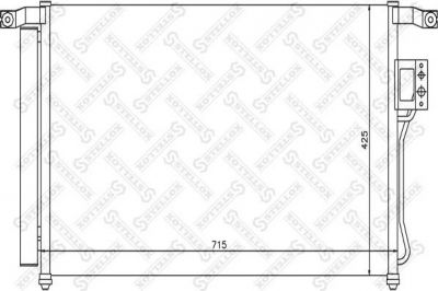 STELLOX 10-45203-SX_!радиатор конд. Hyundai Santa Fe 2.2 CRDi/2.7 06> (1045203SX)