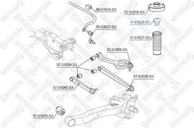 Stellox 11-51028-SX буфер, амортизация на HYUNDAI SONATA IV (EF)