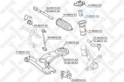 Stellox 11-98061-SX буфер, амортизация на TOYOTA RAV 4 II (CLA2_, XA2_, ZCA2_, ACA2_)