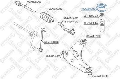 Stellox 12-74039-SX опора стойки амортизатора на NISSAN PRIMASTAR автобус (X83)