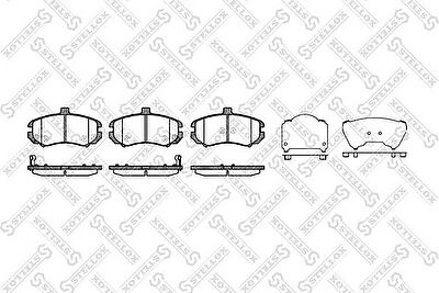 Stellox 1205 002L-SX комплект тормозных колодок, дисковый тормоз на HYUNDAI ELANTRA (XD)