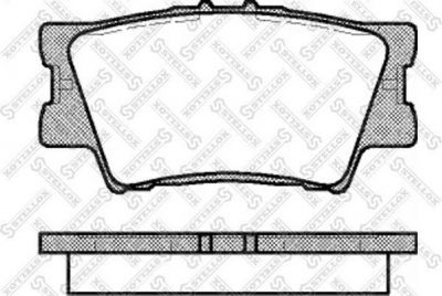 Stellox 1242 000B-SX комплект тормозных колодок, дисковый тормоз на TOYOTA CAMRY седан (_XV4_)
