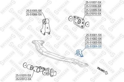 Stellox 25-51004-SX подвеска, двигатель на HYUNDAI ACCENT I (X-3)