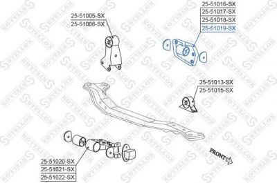 Stellox 25-51019-SX подвеска, двигатель на HYUNDAI ACCENT I (X-3)