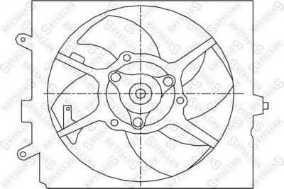 Stellox 29-99049-SX вентилятор, охлаждение двигателя на MITSUBISHI CARISMA (DA_)