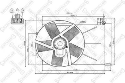 Stellox 29-99052-SX вентилятор, охлаждение двигателя на OPEL COMBO (71_)