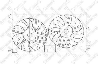Stellox 29-99053-SX вентилятор, охлаждение двигателя на CADILLAC BLS Wagon