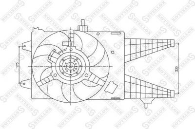 Stellox 29-99074-SX вентилятор, охлаждение двигателя на FIAT PUNTO (188)