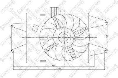 Stellox 29-99081-SX вентилятор, охлаждение двигателя на FIAT DOBLO Cargo (223)