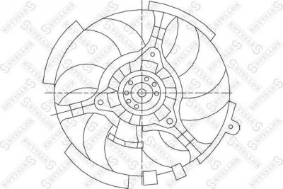 Stellox 29-99083-SX вентилятор, охлаждение двигателя на FIAT STILO (192)