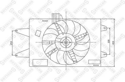 Stellox 29-99115-SX вентилятор, охлаждение двигателя на FIAT DOBLO Cargo (223)