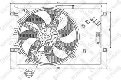 Stellox 29-99118-SX вентилятор, охлаждение двигателя на FIAT PUNTO EVO (199)