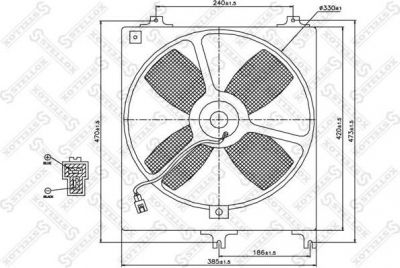 Stellox 29-99131-SX вентилятор, охлаждение двигателя на MAZDA 626 III (GD)
