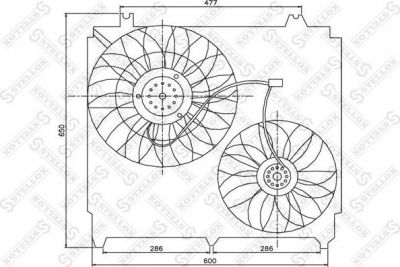 Stellox 29-99158-SX вентилятор, охлаждение двигателя на KIA SORENTO I (JC)