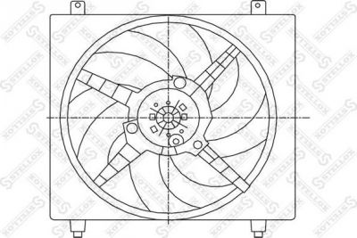 Stellox 29-99182-SX вентилятор, охлаждение двигателя на HYUNDAI MATRIX (FC)