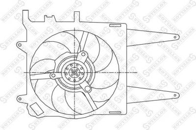 Stellox 29-99201-SX вентилятор, охлаждение двигателя на FIAT PALIO Weekend (178DX)