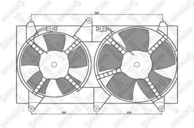 Stellox 29-99229-SX вентилятор, охлаждение двигателя на CHEVROLET EPICA (KL1_)
