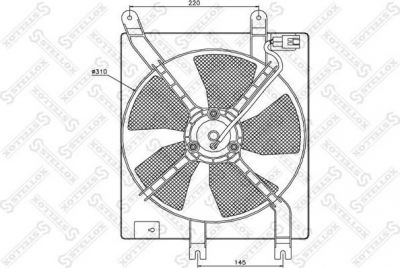 Stellox 29-99252-SX вентилятор, охлаждение двигателя на CHEVROLET LACETTI (J200)