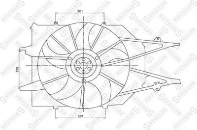 Stellox 29-99263-SX вентилятор, охлаждение двигателя на FORD FOCUS (DAW, DBW)