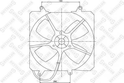 Stellox 29-99298-SX вентилятор, охлаждение двигателя на TOYOTA COROLLA Station Wagon (_E9_)