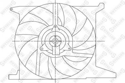 Stellox 29-99305-SX вентилятор, охлаждение двигателя на OPEL ASTRA F (56_, 57_)