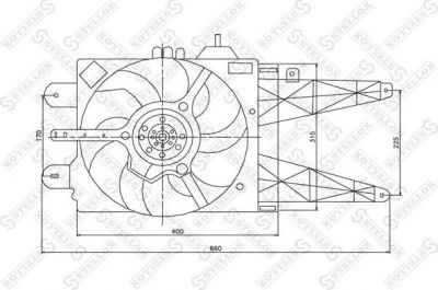 Stellox 29-99311-SX вентилятор, охлаждение двигателя на FIAT PUNTO (188)