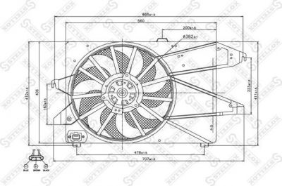 Stellox 29-99322-SX вентилятор, охлаждение двигателя на FORD MONDEO III седан (B4Y)