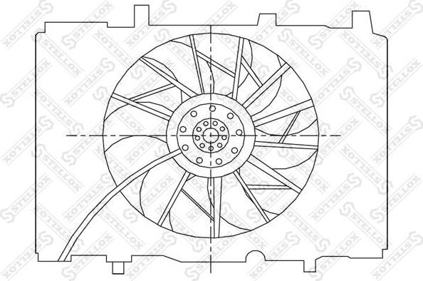 Stellox 29-99344-SX вентилятор, охлаждение двигателя на MERCEDES-BENZ C-CLASS универсал (S202)