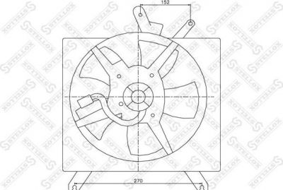 Stellox 29-99347-SX вентилятор, охлаждение двигателя на KIA RIO универсал (DC)