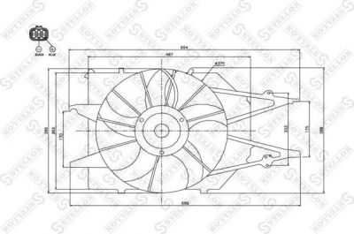 Stellox 29-99371-SX вентилятор, охлаждение двигателя на FORD FOCUS седан (DFW)