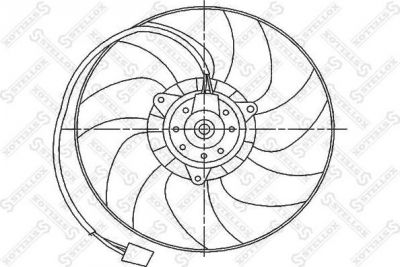 Stellox 29-99386-SX вентилятор, охлаждение двигателя на VW LUPO (6X1, 6E1)