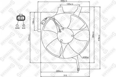 Stellox 29-99416-SX вентилятор, охлаждение двигателя на HONDA CR-V I (RD)