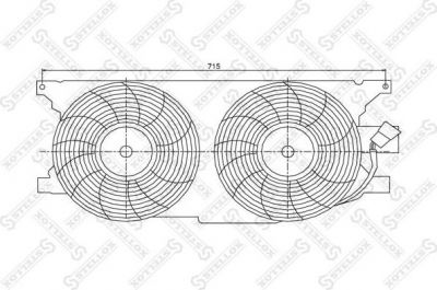 Stellox 29-99421-SX вентилятор, охлаждение двигателя на MERCEDES-BENZ M-CLASS (W163)