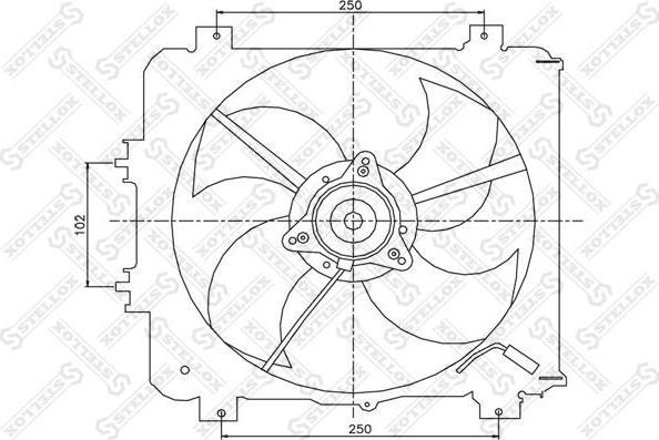 Stellox 29-99422-SX вентилятор, охлаждение двигателя на HONDA CIVIC VI Fastback (MA, MB)