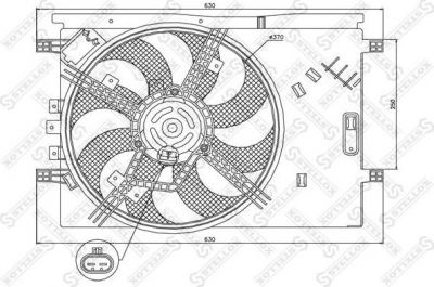 Stellox 29-99446-SX вентилятор, охлаждение двигателя на FIAT PUNTO EVO (199)