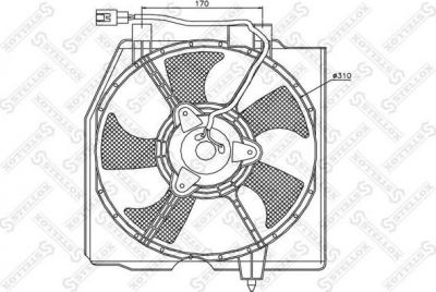 Stellox 29-99464-SX вентилятор, охлаждение двигателя на MAZDA 323 S VI (BJ)