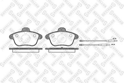 STELLOX КОМПЛЕКТ ТОРМОЗНЫХ КОЛОДОК, ДИСКОВЫЙ ТОРМОЗ (412 014B-SX)